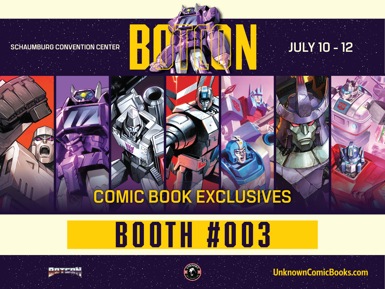 Unknown Comics is Heading to BotCon 2026! Premium Transformers Exclusive Variant Reveal