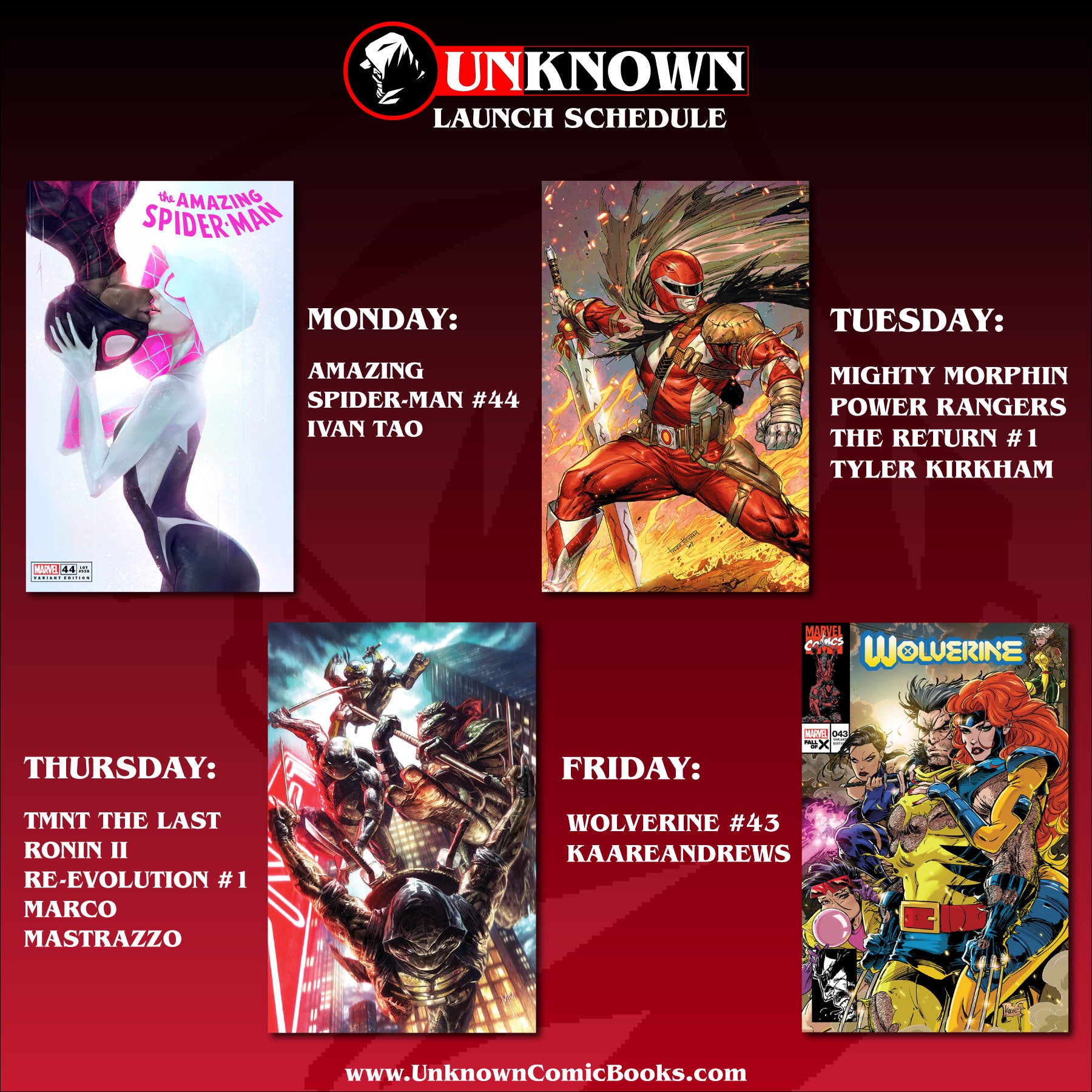 Unknown Comics Sneak Peak 1/22/2024