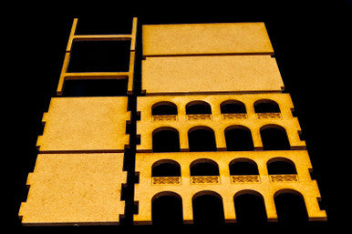 Middle East Two Story Building (MDF) - 15MMDF046-R