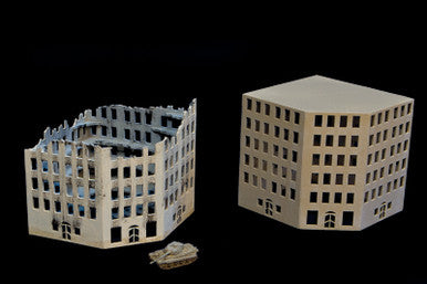 6mm European Corner Building and Ruined Version - 285CSS016