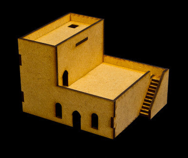 Middle East Two Story Building with Removable Roof (MDF) - 15MMDF049R