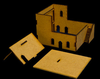 Middle East Two Story Building with Removable Roof (MDF) - 15MMDF049R