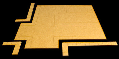 4 Way Intersection for Gas Station (MDF) - 15MMDF054