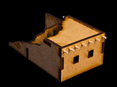 15mm Ruined Afghan Style Hovel (MDF) - 15MMDF072
