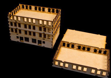 15mm "Stackable" Building, Top Floor (MDF) - 15MMDF103-3