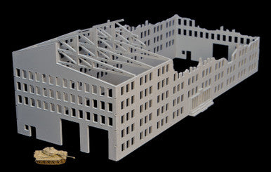 15mm Stalingrad Factory, Ruined (MDF) - 15MMDF081