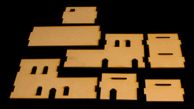 Middle East Two Story Building (MDF) - 15MMDF120