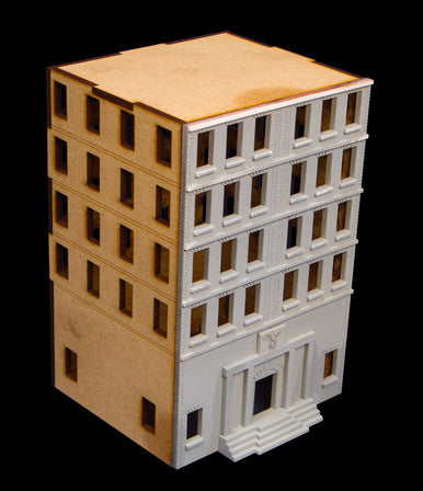 WWII City Building (MDF) - 15MMDF450