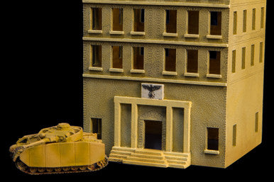 WWII City Building (MDF) - 15MMDF450