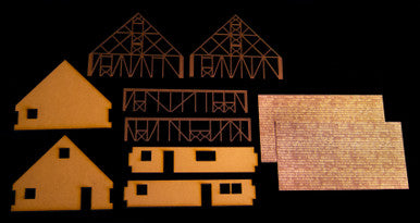 One StoryMedium Half Timber House with attic (MDF) - 15MMDF305