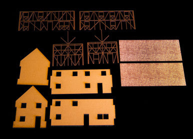 Two Story Large Half Timber House (MDF) - 15MMDF303