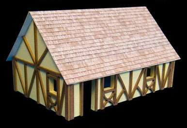 One Story Medium Half Timber House (MDF) - 15MMDF300