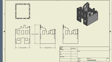 Ruined City Building (MDF) - 15MMDF260