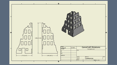 Ruined City Building (MDF) - 15MMDF250