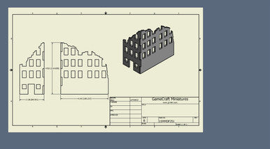 Ruined City Building (MDF) - 15MMDF251
