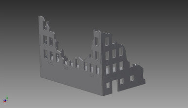 Ruined City Building (MDF) - 15MMDF252