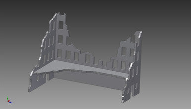 Ruined City Building (MDF) - 15MMDF252