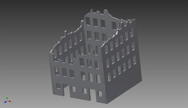 Ruined City Building (MDF) - 15MMDF258