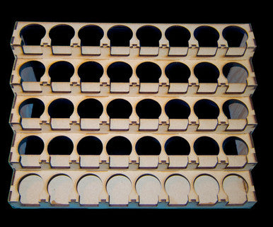 Wall Mount Paint Rack - 34mm Designed for GW and Citadel Paint Pots