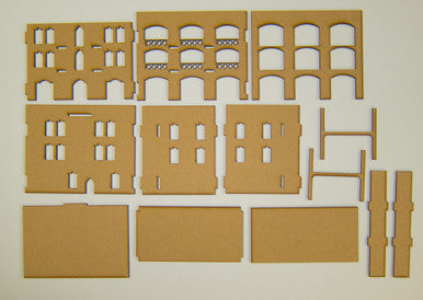 15mm Middle East 3 Story Building w/Removable Floors and Roof (MDF) - 15MMDF151-1