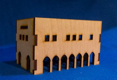 Middle East Two Story Building (MDF) - 15MMDF017