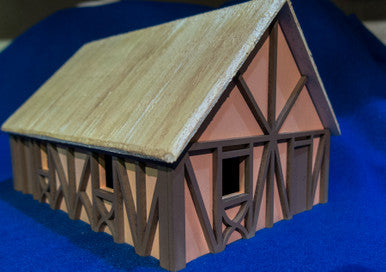 One Story Medium Half Timber House - 28MMDF300