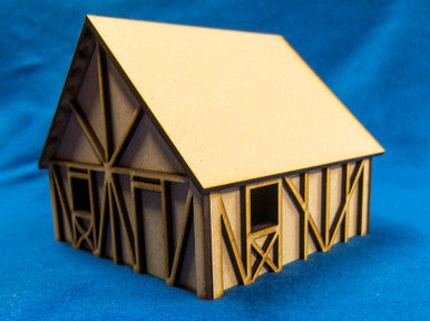 One Story Small Half Timber House - 28MMDF301