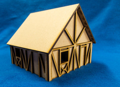 One Story Small Half Timber House - 28MMDF301