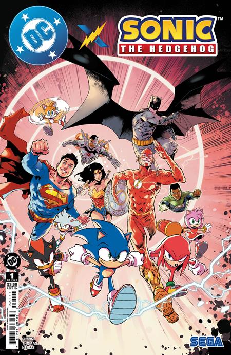 Dc X Sonic The Hedgehog #1 (Of 5) A DC 2025 NM+ 9.6 Pablo M Collar Ian Flynn