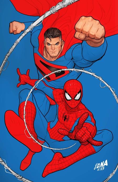 DC MARVEL SUPERMAN SPIDER-MAN #1 (ONE SHOT) CVR Q DAVID NAKAYAMA KINGDOM COME SUPERMAN & SPIDER-MAN CARD STOCK VAR (03/25/2026)