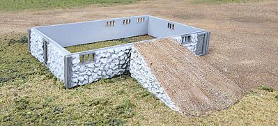 Walthers Cornerstone 933-3331 HO Scale Fieldstone Barn Base & Ramp -- Kit