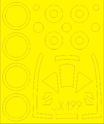 Eduard JX199 1/32 Mask Aircraft- Tempest Mk II for SHY