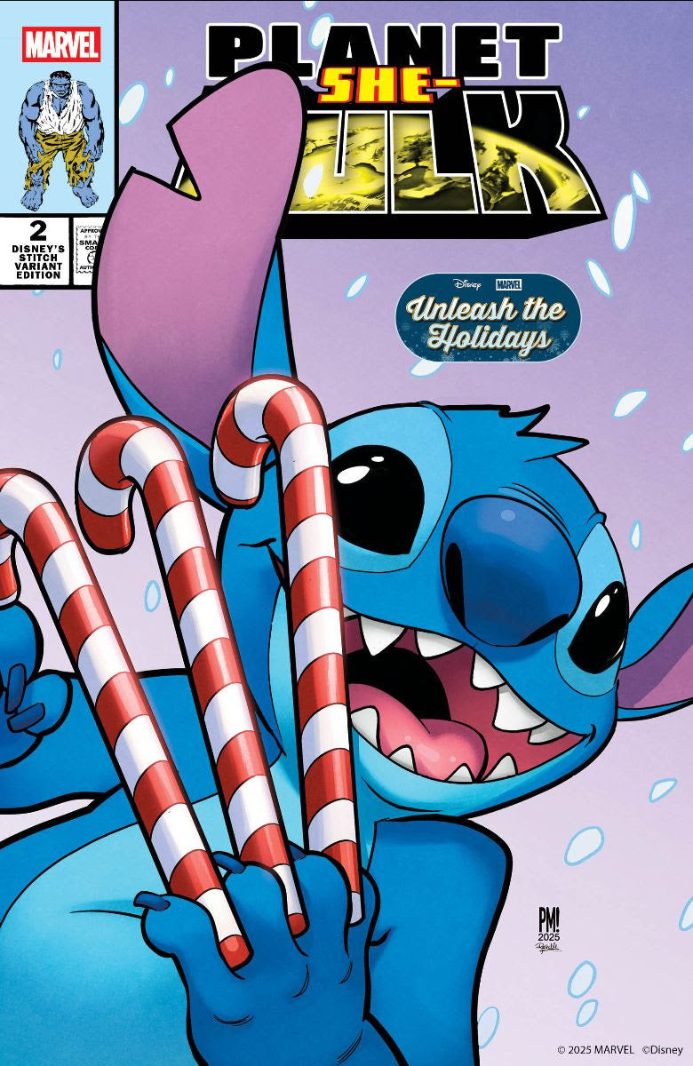 Planet She-Hulk #2 E Paco Medina Disney Lilo Stitch Unleash The Holidays Hulk 340 Homage Variant (12/17/2025) Marvel