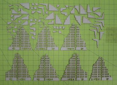 6mm Tall Ruined City Buildings (Matboard) - 285CSS056
