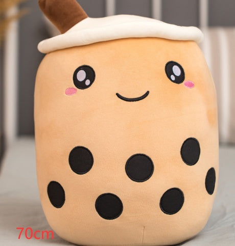 Plush Boba Tea Pillow – Soft Stuffed Bubble Tea Cup Cushion Gift