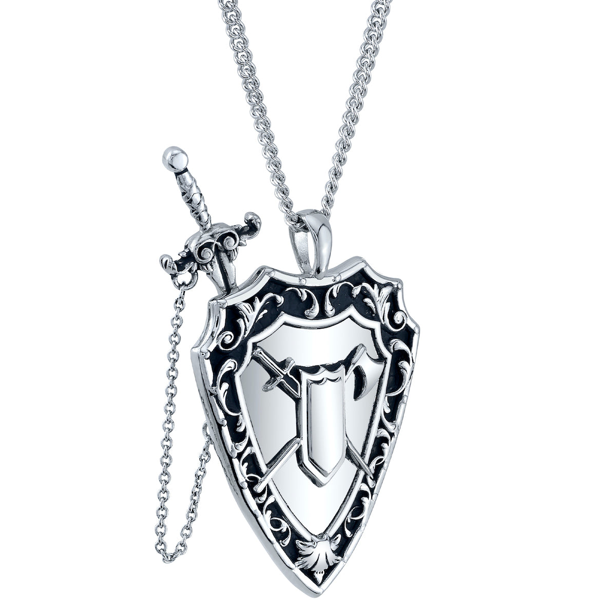 Dungeons and Dragons X RockLove Fighter Sword and Shield Necklace