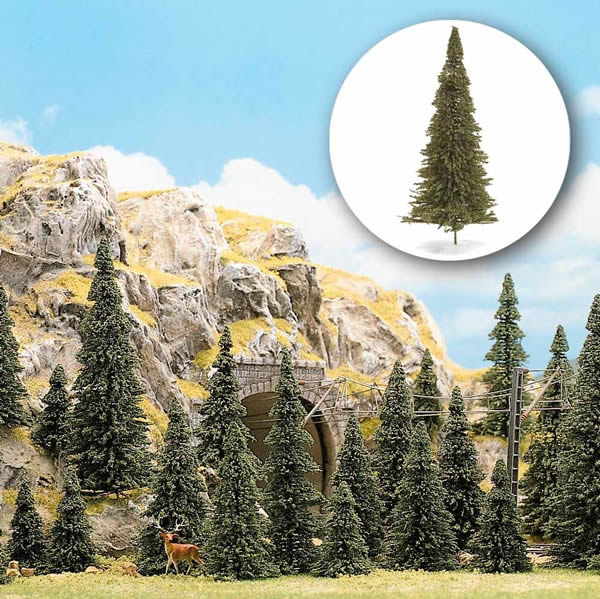 Busch 6571 N Scale Trees - Coniferous pkg(30) -- Pine Set - 1-3/16 to 2-3/16"