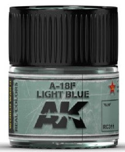 AK Interactive RC311 Real Colors: A18F Light Grey-Blue Acrylic Lacquer Paint 10ml Bottle