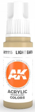 AK Interactive 11115 Light Earth 3G Acrylic Paint 17ml Bottle