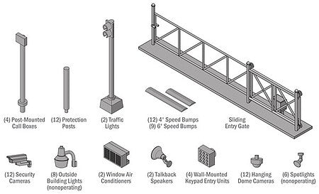 Walthers Cornerstone 933-4074 HO Scale Security Details -- Kit