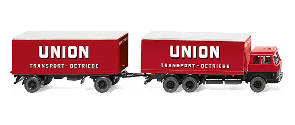 Wiking 045701 1/87 Scale Union Transport - 1969 Hanomag Henschel Tractor Trailer