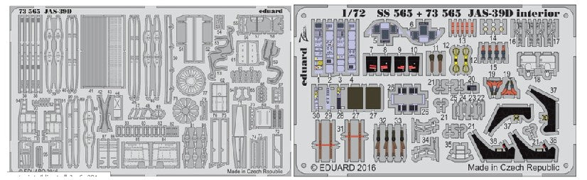 Eduard 73565 1/72 Aircraft- JAS39D for RVL (Painted)