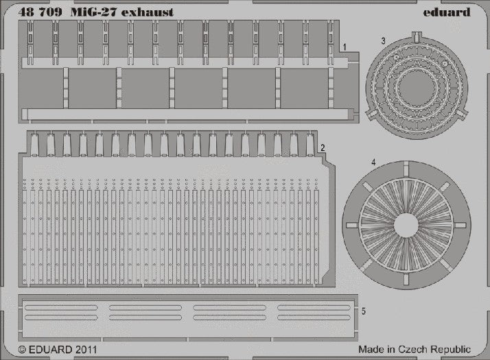 Eduard 48709 1/48 Aircraft- MiG27 Exhaust for ITA