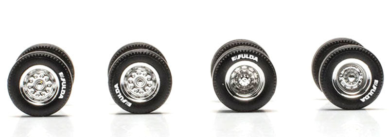 Herpa 054324 1/87 Scale Fulda - Chrome Wheelset Accessories: 2 Front 5