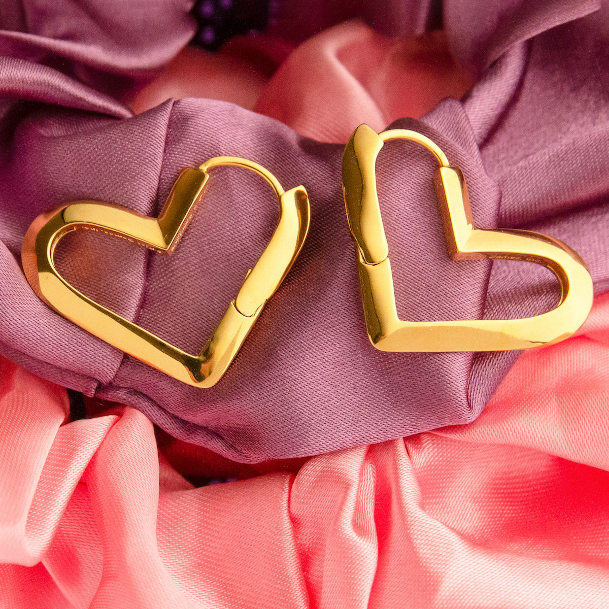 League of Legends X RockLove KDA Ahri Heart Hoop Earrings