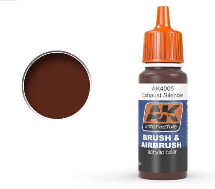 AK Interactive 4005 Exhausts Silencer Acrylic Paint 17ml Bottle