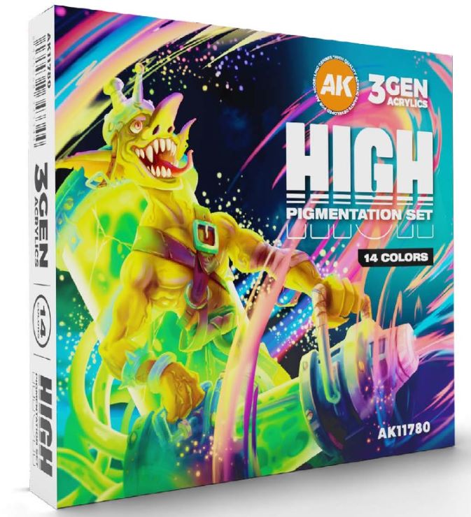 AK Interactive 11780 Color Punch: High Pigmentation 3G Acrylic Paint Set (14 Col