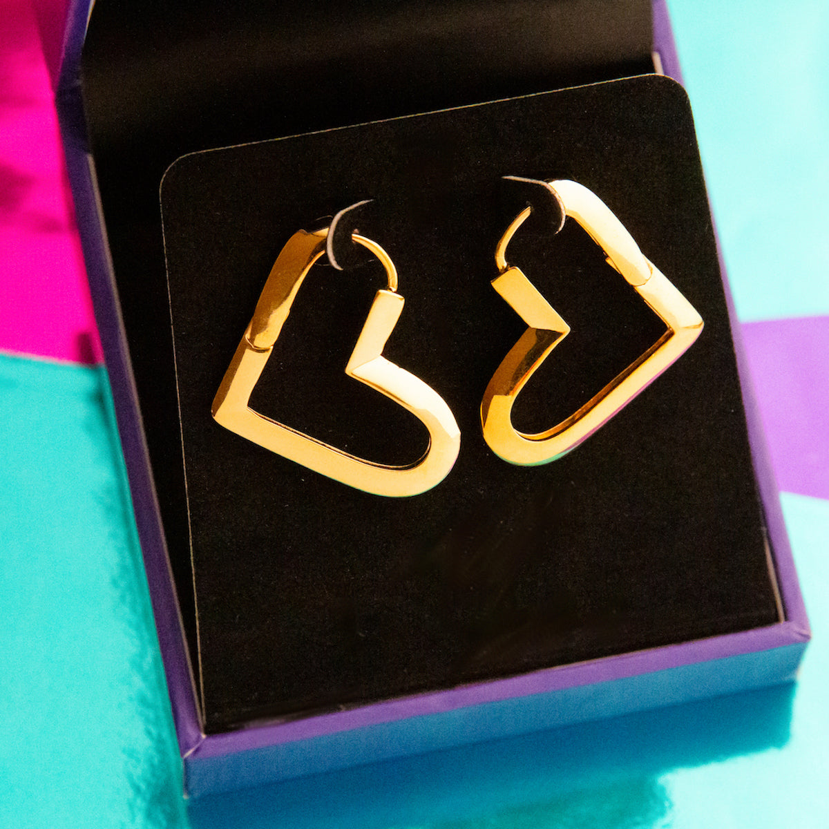 League of Legends X RockLove KDA Ahri Heart Hoop Earrings