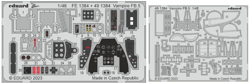 Eduard 491384 1/48 Aircraft- Vampire FB5 for ARX (Painted)