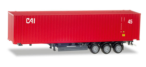 Herpa 76791 1/87 Scale CAI - 45' Container and Chassis high quality